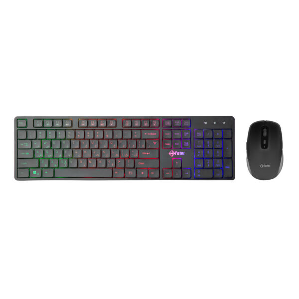 کیبورد و ماوس گیمینگ فاطر مدل CWR-7000B، سوییچ ممبران، Full-Size، نورپردازی RGB